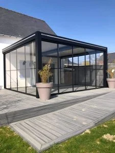 pergola coublanc lames orientables vitres vinyles sur mesure independant